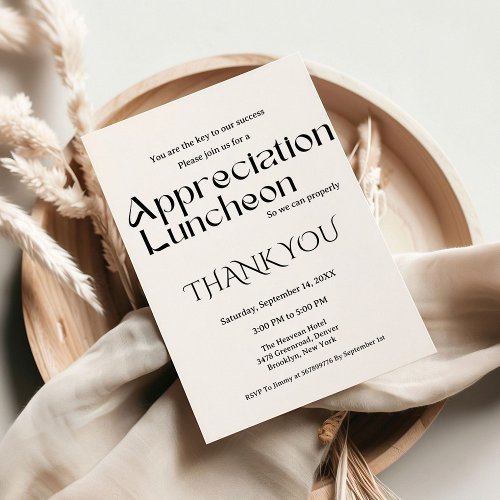 Modern script appreciation party grateful party 