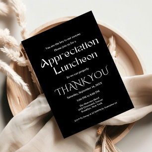 Modern script appreciation party grateful party invitation