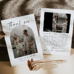 Modern Script Arch Photo Wedding Thank You Card<br><div class="desc">This is an elegant, modern wedding thank you template featuring a beautiful calligraphy font and minimalist design. Edit most wording and all colors. // For matching items, please visit the "ALICE" collection in the Sincerely By Nicole Zazzle store. * If you like this design but don't see it available for...</div>
