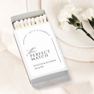 Modern Script Arch The Perfect Match Wedding Favor