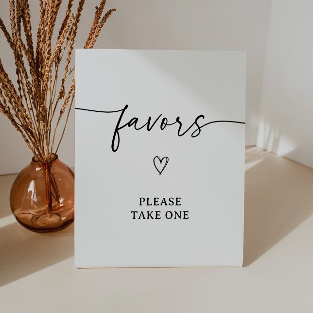Modern Script Baby Shower Favors Sign (Creator Uploaded)