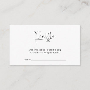 Modern Script Baby Shower Raffle Enclosure Card