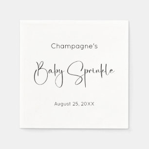 Modern Script Baby Sprinkle Napkins