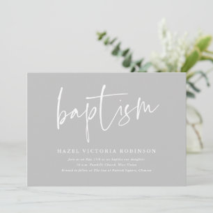 Modern Script Baptism & Christening Invitation