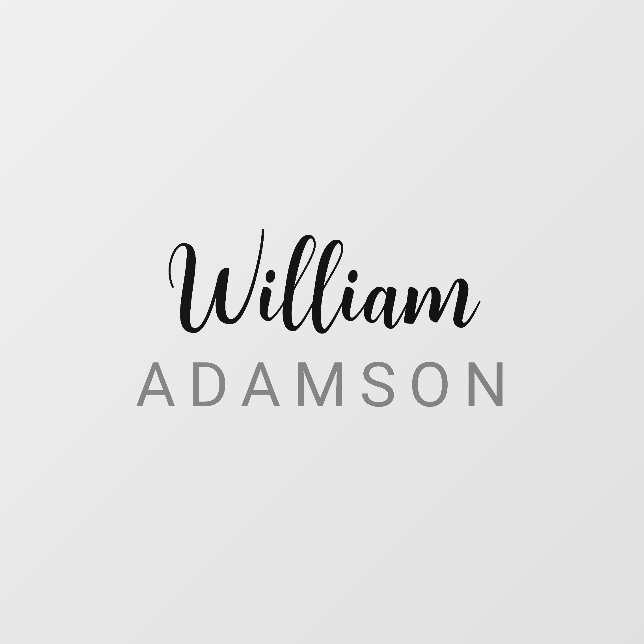 Modern Script Bedroom Nursery Room Wall Decal (Front)