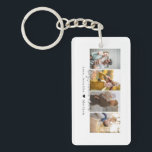 Modern Script Best Dad Ever 4 Photos Collage Keychain<br><div class="desc">This is a keychain featuring 4 photos,  the text best dad ever and your custom message. This is the perfect gift for dad for father’s day,  his birthday or Christmas.
Photos by prostooleh / Freepik.</div>