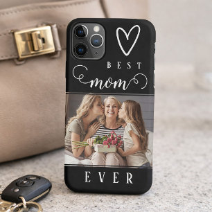 Modern Script Best Mom Ever Photo iPhone 11 Pro Case