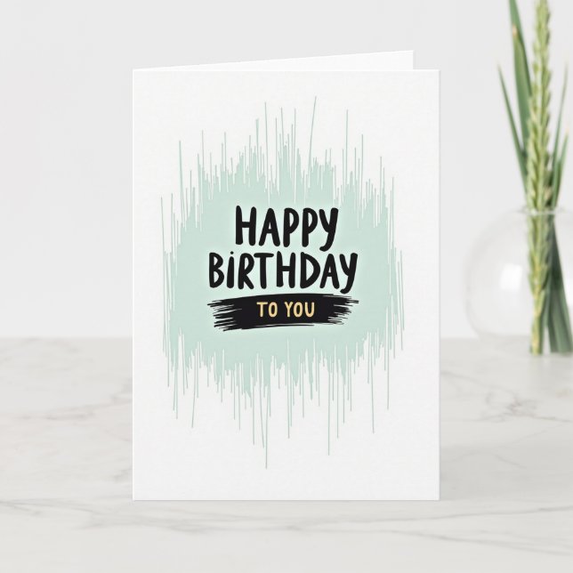 Modern Script Birthday Card (Front)