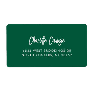 Modern Script Black Custom Shipping Address Label