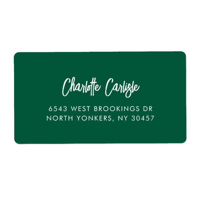 Modern Script Black Custom Shipping Address Label (Front)
