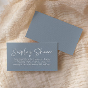 Modern Script Blue Oh Baby Simple Display Shower Enclosure Card