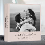 Modern Script Blush Pink Photo Wedding Planner 3 Ring Binder<br><div class="desc">This modern calligraphy photo wedding planner / album is perfect for your favorite memories. The neutral design features your names and wedding date in minimalist typography alongside a romantic,  whimsical script. This is the blush pink version.</div>