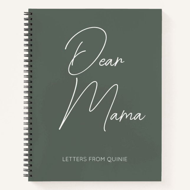 Modern Script Bold Notebook Journal | mama (Front)