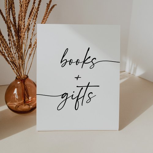 Modern Script Books and Gifts Baby Shower Sign