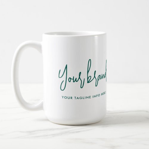 Modern Script Brand Company Name Coffee Mug
