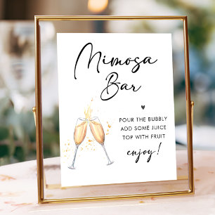 Modern Script Bridal Brunch Mimosa Bar Sign