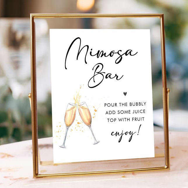 Modern Script | Bridal Brunch Mimosa Bar Sign (Creator Uploaded)