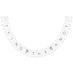 Modern Script Bridal Shower Bunting Flags