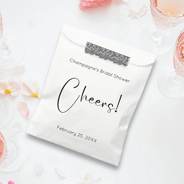 Modern Script Bridal Shower Cheers Favor Bag (Creator Uploaded)