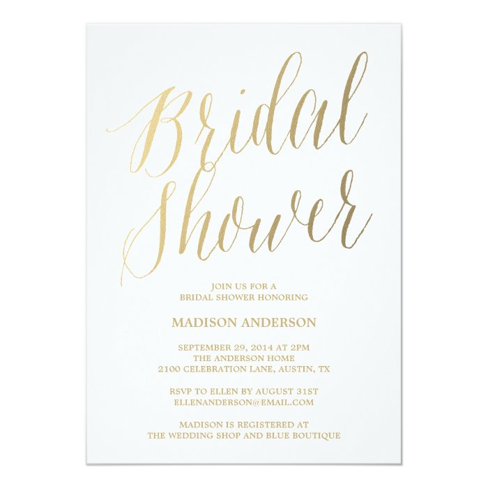 Modern Script | Bridal Shower Invitation | Zazzle