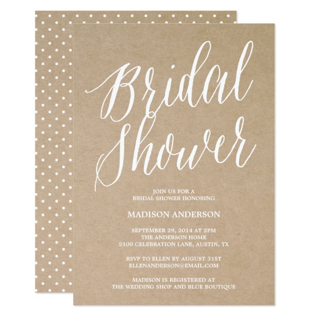 Modern Script | Bridal Shower Invitation