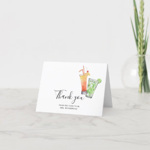 Modern Script Bridal Shower Letterpress Thank You Card