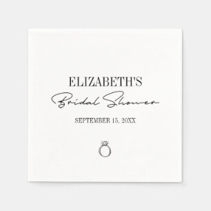 Modern Script Bridal Shower Napkins