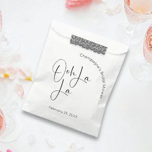 Modern Script Bridal Shower Ooh La La Favor Bag