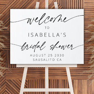 Modern Script Bridal Shower Photo Welcome Sign