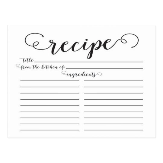 Best Of 40 Modern Recipe Card Template