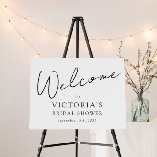 Modern Script Bridal Shower Welcome Sign