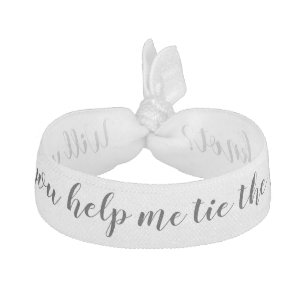 Modern Script Bridesmaid Proposal Gift Elastic Hair Tie