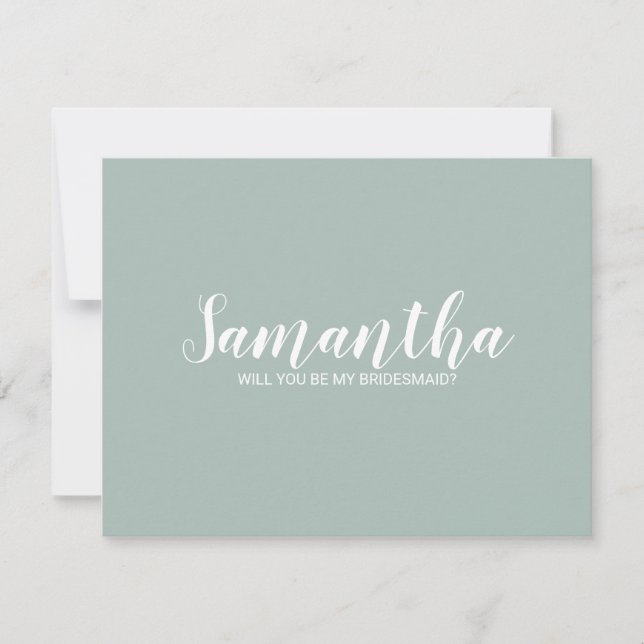 Modern Script Bridesmaid Proposal Invitation (Front)