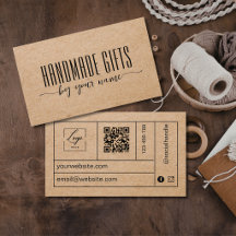 Modern Script brown kraft paper handmade cardboard