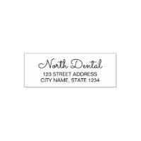 Modern Script Business Address Self-inking Stamp