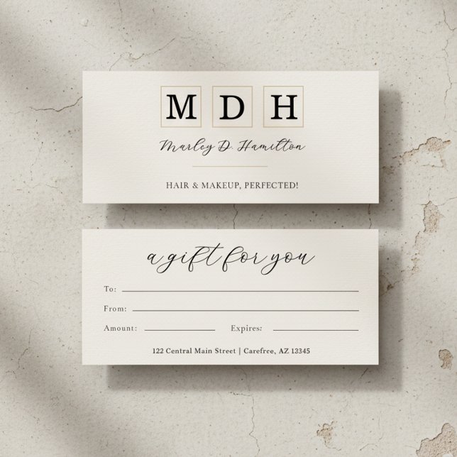 Modern Script Business Gift Certificate (Creator Uploaded)
