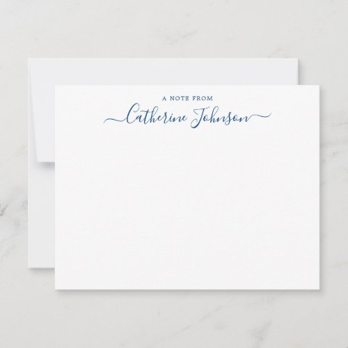 Modern Script Calligraphy A Note From Navy Blue