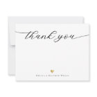 Modern Script Calligraphy Gold Wedding Thank you 