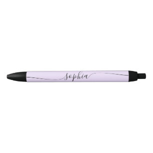 Modern Script Calligraphy Pastel Purple Pen