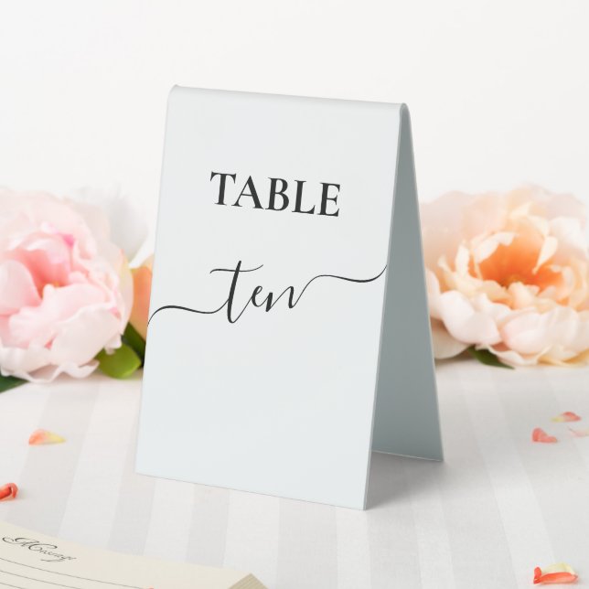 Modern Script Calligraphy Wedding  Table Tent (In SItu (Wedding))