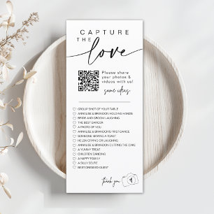 Modern Script Capture The Love QR CODE Card