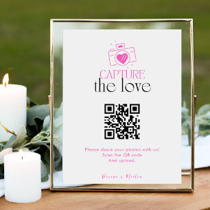 Modern Script Capture The Love QR code Enclosure Card
