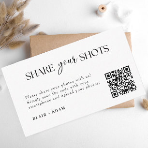 Modern Script Capture The Love QR code Enclosure Card