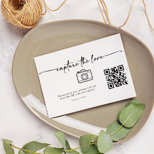 Modern Script Capture The Love QR code Enclosure Card