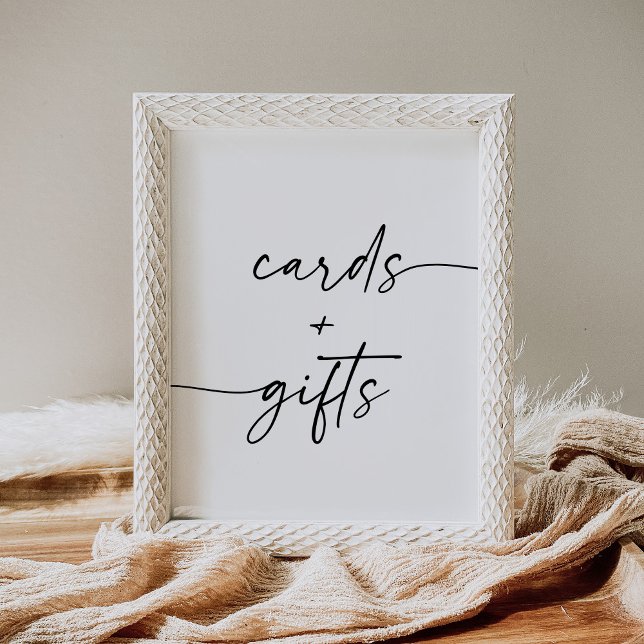 Modern Script Cards and Gifts Baby Shower Sign (Creator Uploaded)