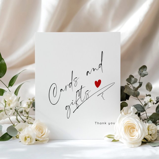 Modern Script  Cards and gifts Bridal Shower Poster (Creator Uploaded)
