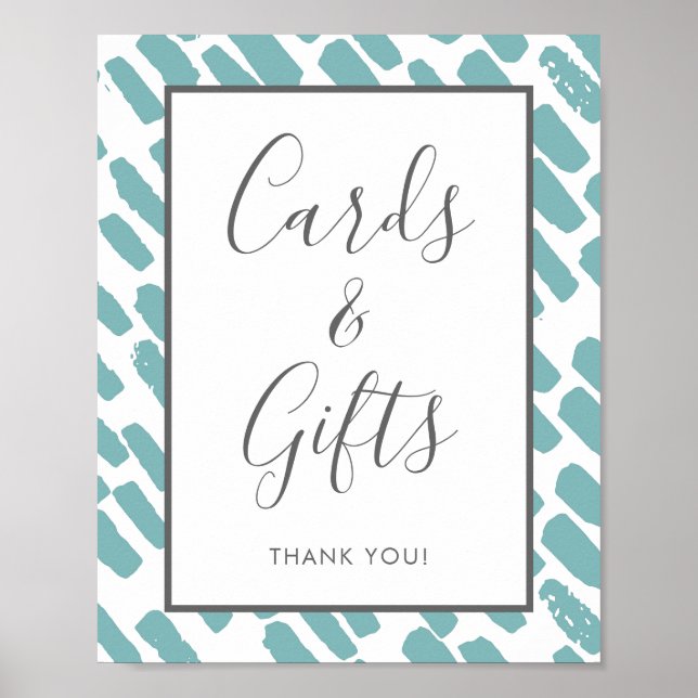 Modern Script Cards & Gifts Sign (Front)