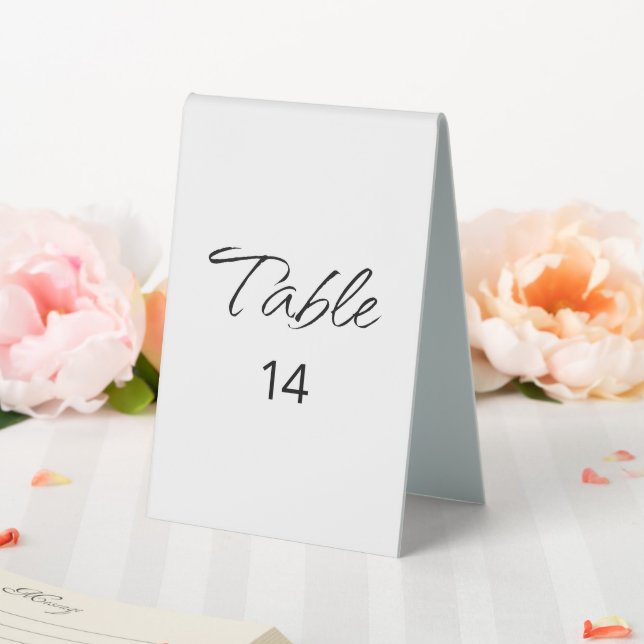 Modern Script Casual Boho Wedding Reception  Table Tent (In SItu (Wedding))