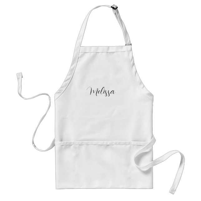 Modern Script Chef Housewarming Adult Apron (Front)