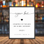 Modern Script Cigar Bar Minimalist Wedding Sign